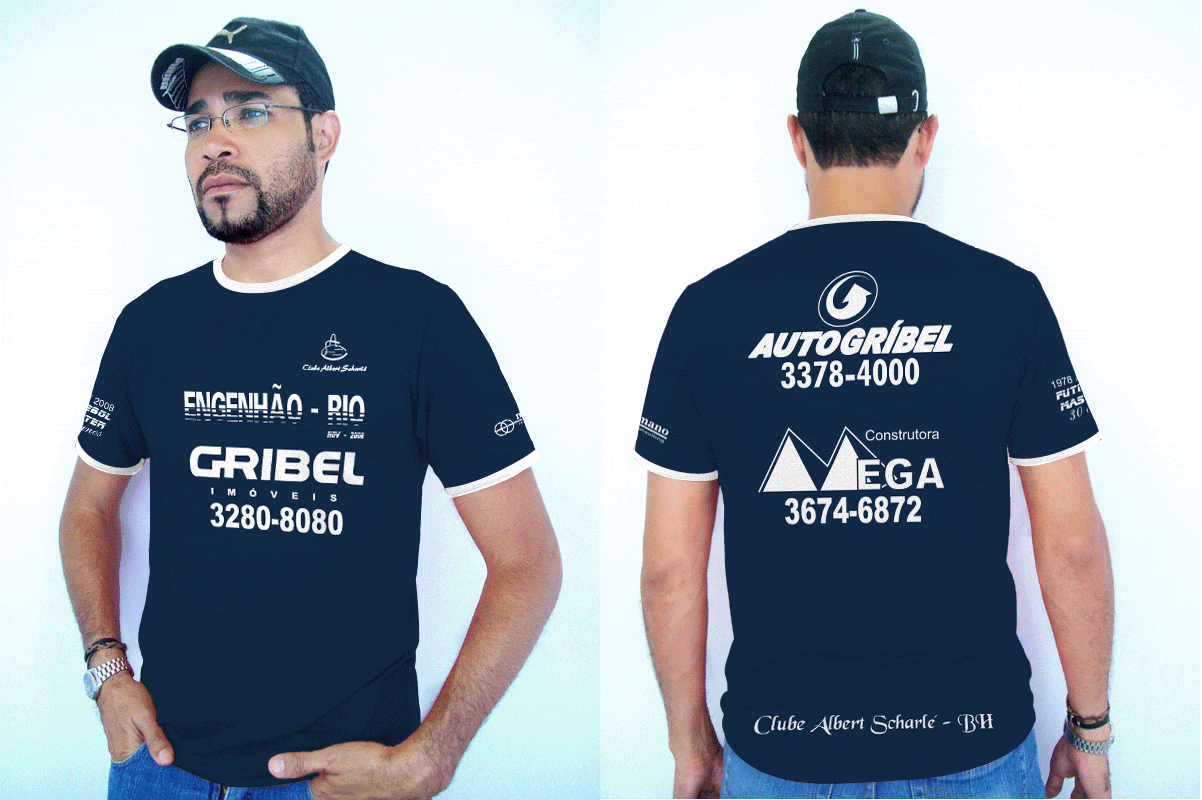 Camisetas Auto Gribel Futebol Master Engenhão 2008 Camisetas Auto Gribel Futebol Master Engenhão 2008